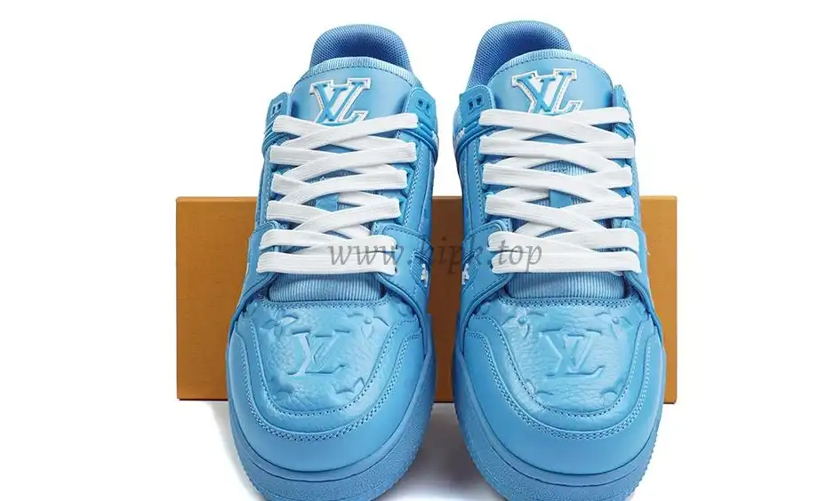 PK god Louis Vuitton LV Trainer ALL BLUE retail materials ready to ship