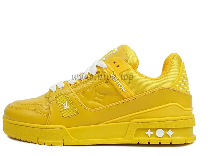 PK god Louis Vuitton LV Trainer ALL Yellow retail materials ready to ship