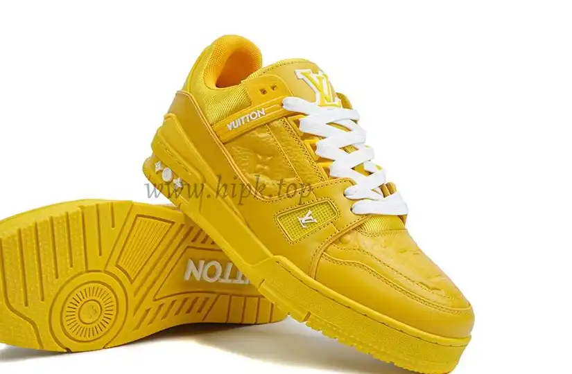 PK god Louis Vuitton LV Trainer ALL Yellow retail materials ready to ship