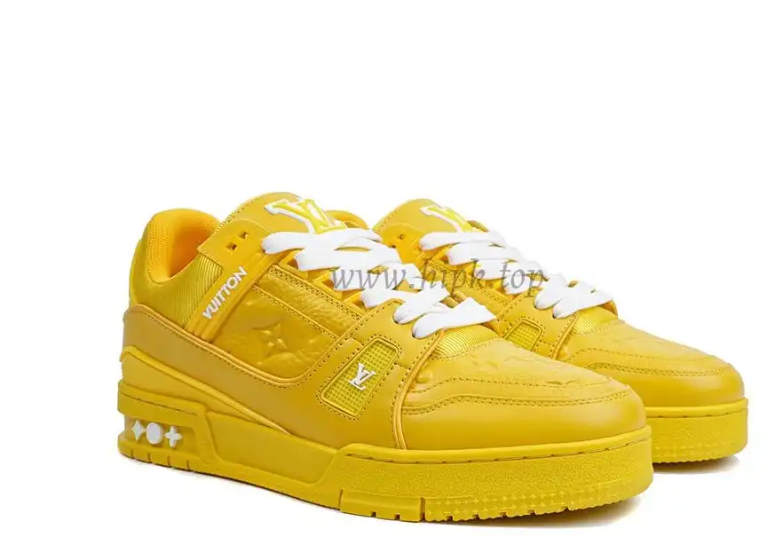 PK god Louis Vuitton LV Trainer ALL Yellow retail materials ready to ship