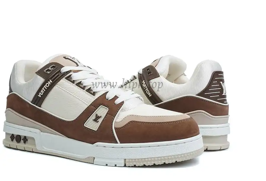 PK god Louis Vuitton LV Trainer Brown retail materials ready to ship