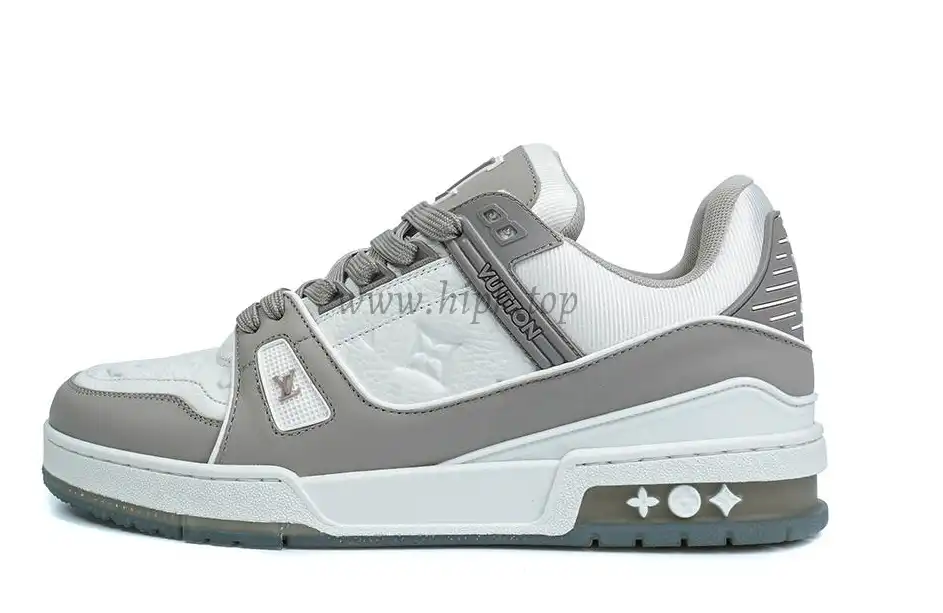 PK god Louis Vuitton LV Trainer Gray White retail materials ready to ship