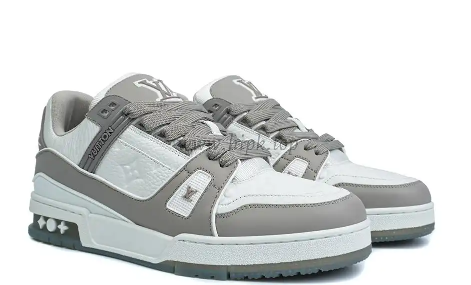 PK god Louis Vuitton LV Trainer Gray White retail materials ready to ship