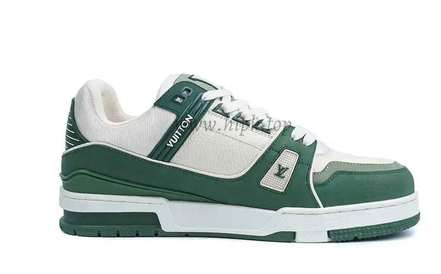 PK god Louis Vuitton LV Trainer Green White retail materials ready to ship