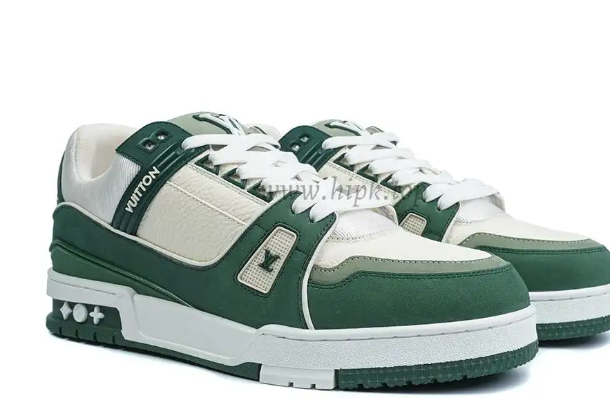 PK god Louis Vuitton LV Trainer Green White retail materials ready to ship