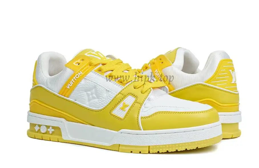 PK god Louis Vuitton LV Trainer yellow retail materials ready to ship