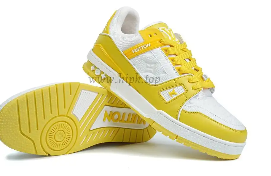 PK god Louis Vuitton LV Trainer yellow retail materials ready to ship