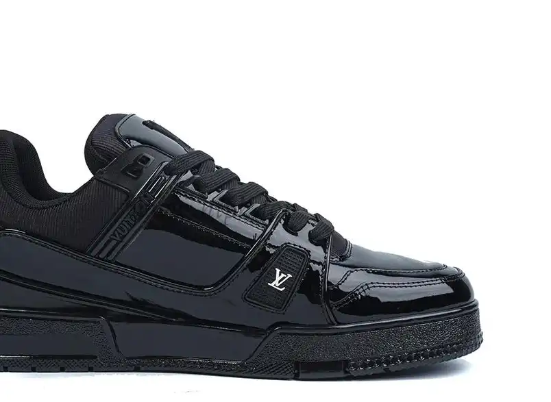 PK god Louis Vuitton Patent Leather Triple Black retail materials ready to ship