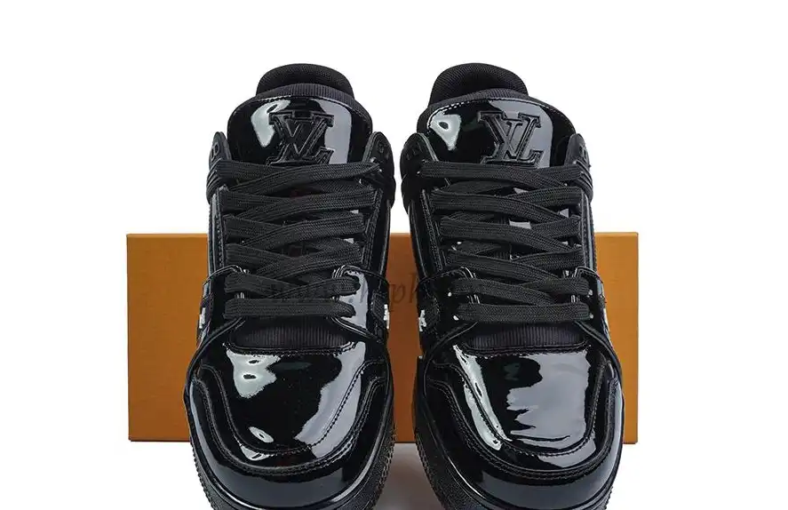 PK god Louis Vuitton Patent Leather Triple Black retail materials ready to ship