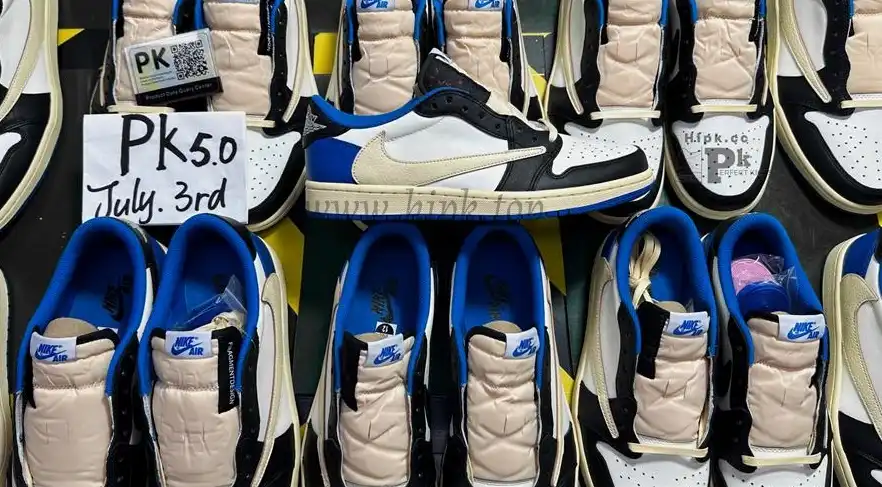 PK 5.0 TRAVIS SCOTT X FRAGEMENT X AIR JORDAN 1 LOW OG RETAIL MATERIALS READY TO SHIP