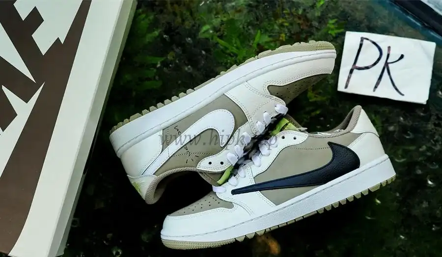 PK5.0 Jordan 1 Retro Low Golf Travis Scott Neutral Olive RETAIL MATERIALS READY TO SHIP