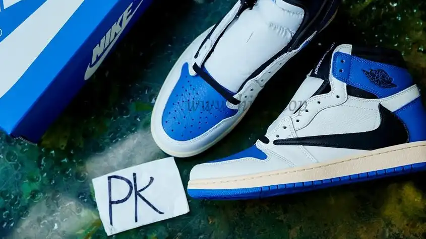 PK5.0 Travis Scott X Fragment X Air Jordan 1 High OG retail materials ready to ship