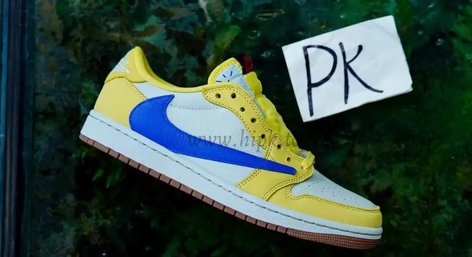 PK5.0 Travis Scott x Air Jordan 1 Low OG Canary retail materials ready to ship