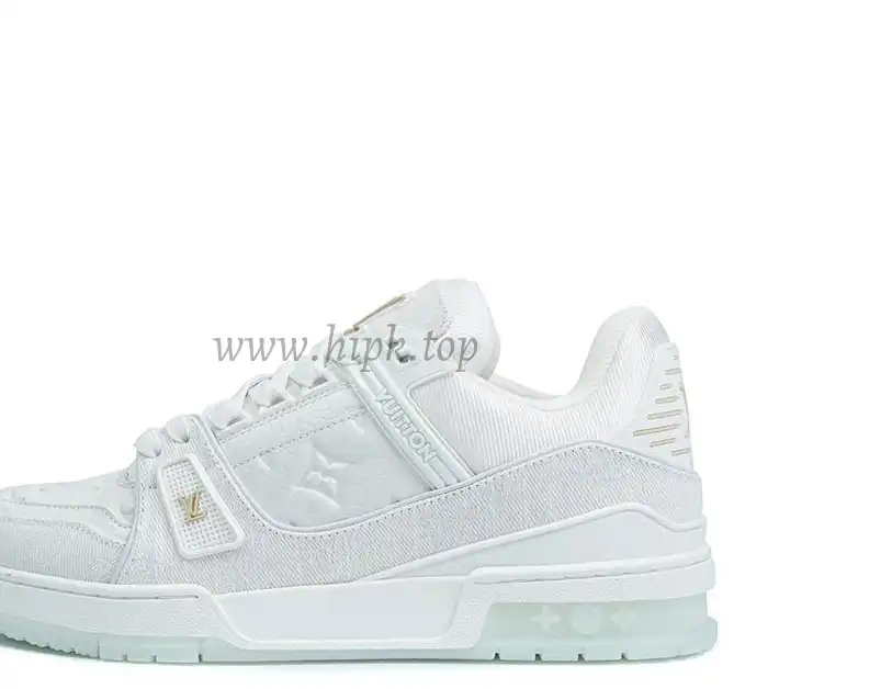 PK god Louis Vuitton Trainer White Monogram Denim White retail materials ready to ship