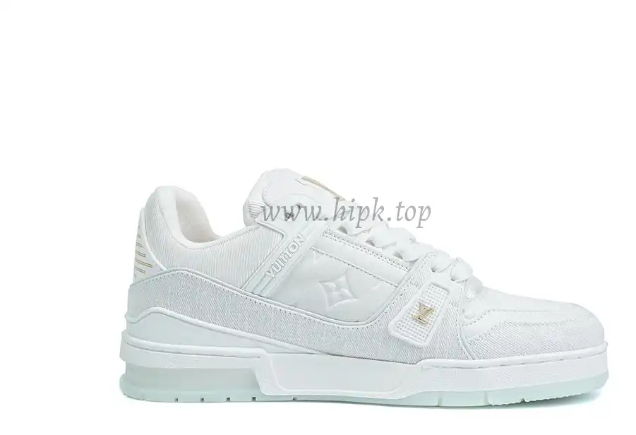 PK god Louis Vuitton Trainer White Monogram Denim White retail materials ready to ship