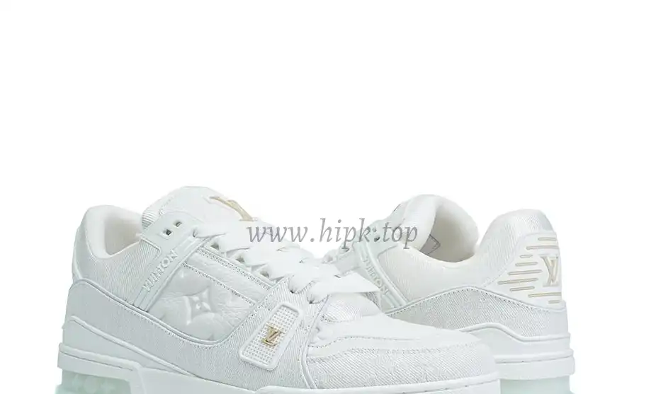 PK god Louis Vuitton Trainer White Monogram Denim White retail materials ready to ship