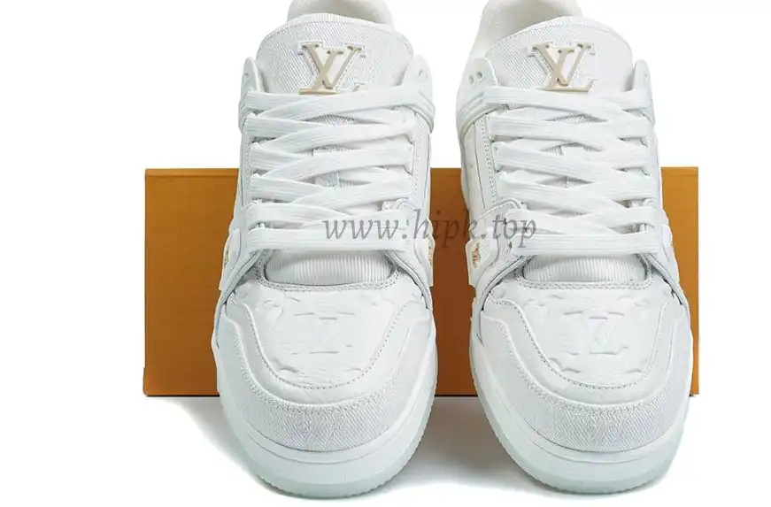 PK god Louis Vuitton Trainer White Monogram Denim White retail materials ready to ship