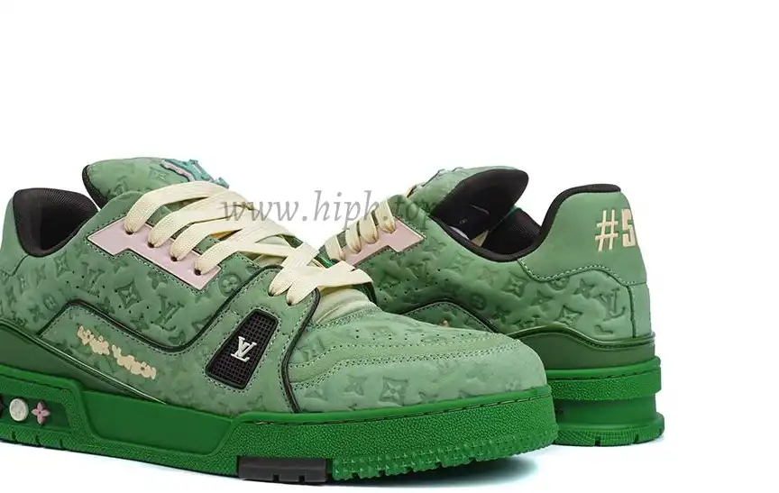 PK god Louis Vuitton by Tyler, the Creator LV Trainer Green retail materials ready to ship