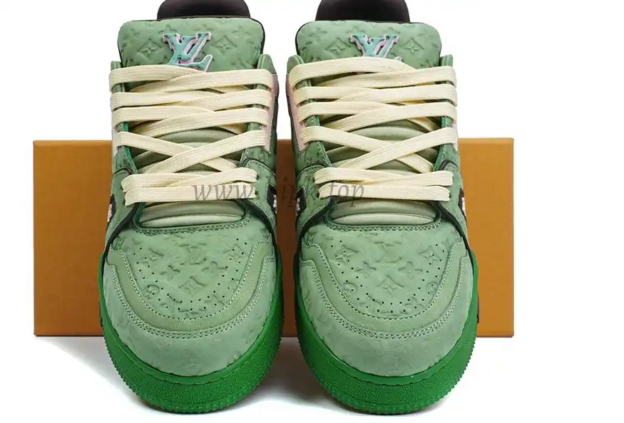 PK god Louis Vuitton by Tyler, the Creator LV Trainer Green retail materials ready to ship