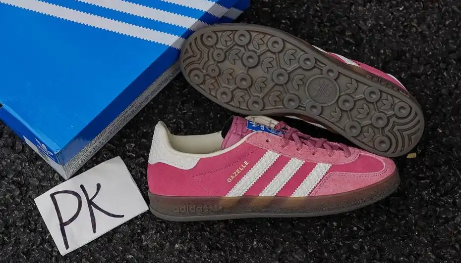 PK GOD ADIDAS GAZELLE INDOOR PINK CLOUD WHITE RETAIL MATERIALS READY TO SHIP