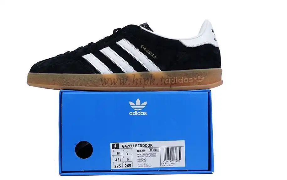 PK GOD Adidas Gazelle Indoor Black RETAIL MATERIALS READY TO SHIP