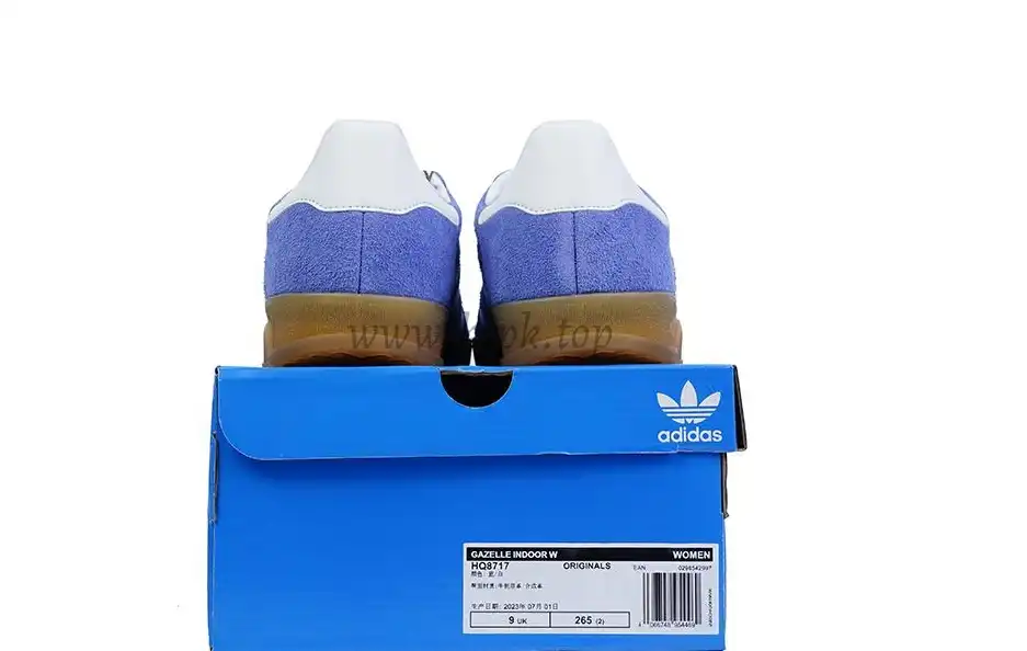 PK GOD Adidas Gazelle Indoor Blue RETAIL MATERIALS READY TO SHIP