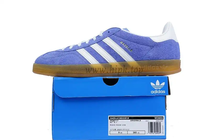 PK GOD Adidas Gazelle Indoor Blue RETAIL MATERIALS READY TO SHIP