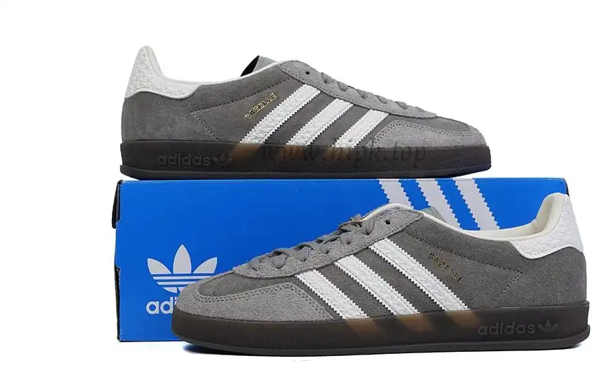 PK GOD Adidas Gazelle Indoor Grey White RETAIL MATERIALS READY TO SHIP