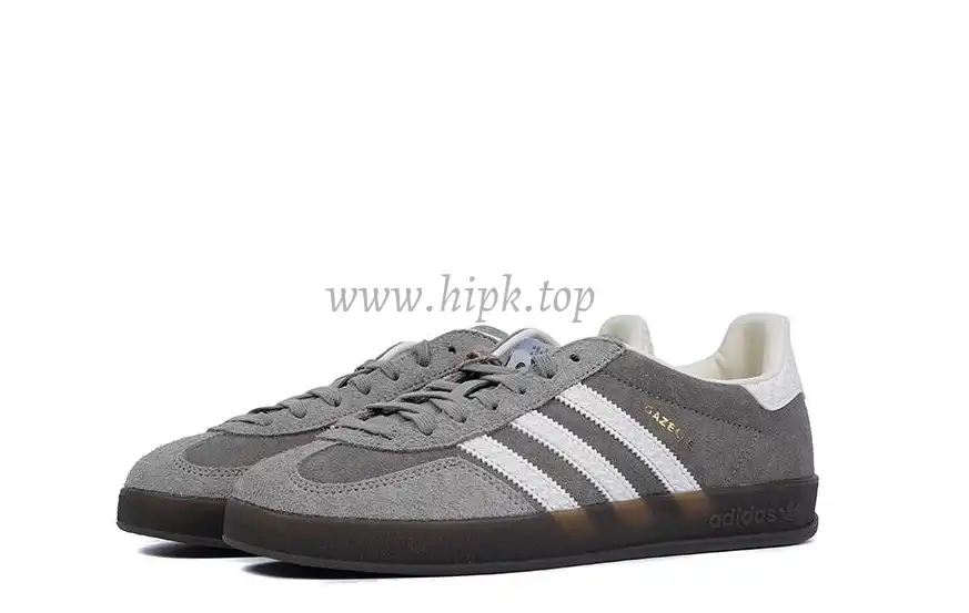 PK GOD Adidas Gazelle Indoor Grey White RETAIL MATERIALS READY TO SHIP