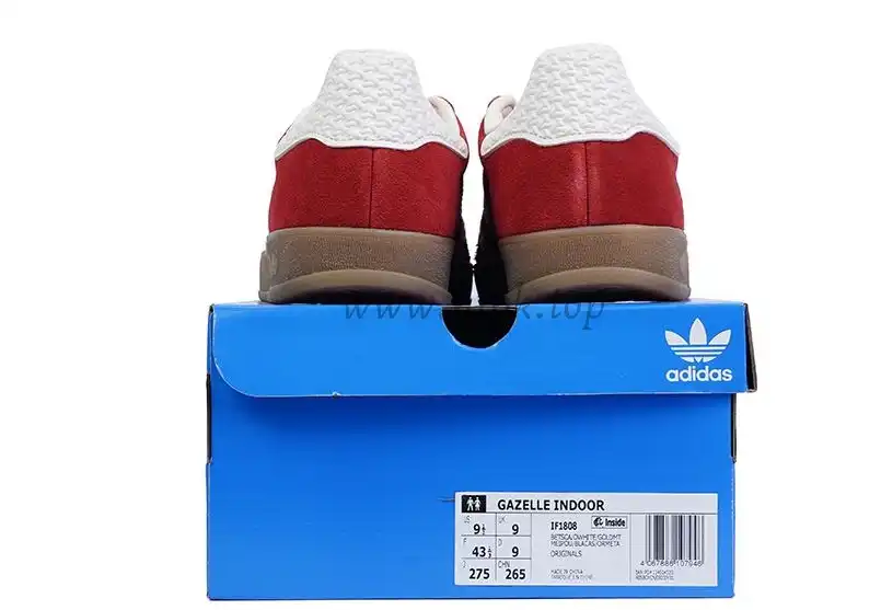 PK GOD Adidas Gazelle Indoor Red White RETAIL MATERIALS READY TO SHIP