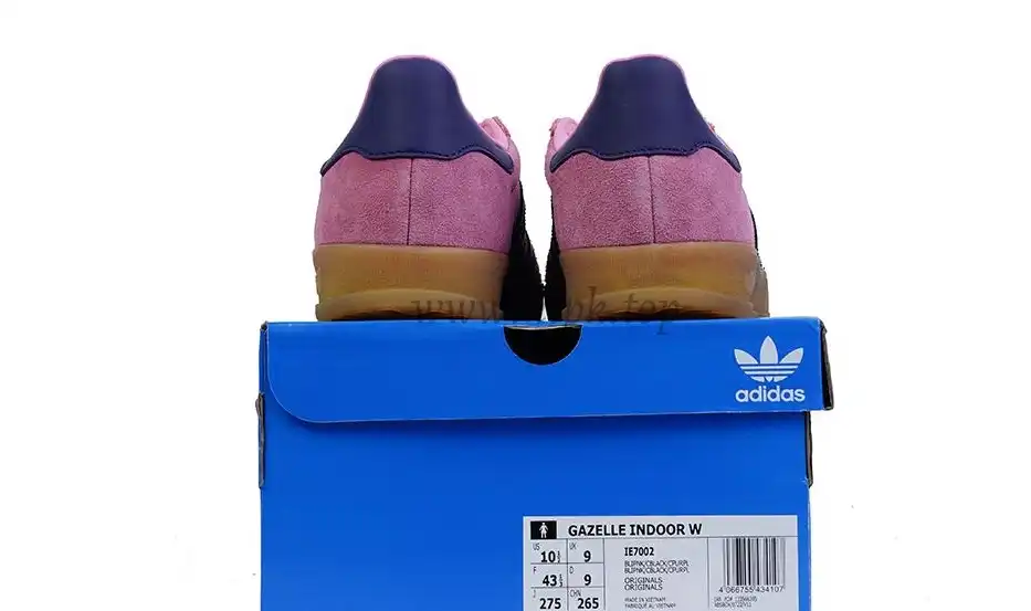 PK GOD Adidas Gazelle Indoor pink Black RETAIL MATERIALS READY TO SHIP