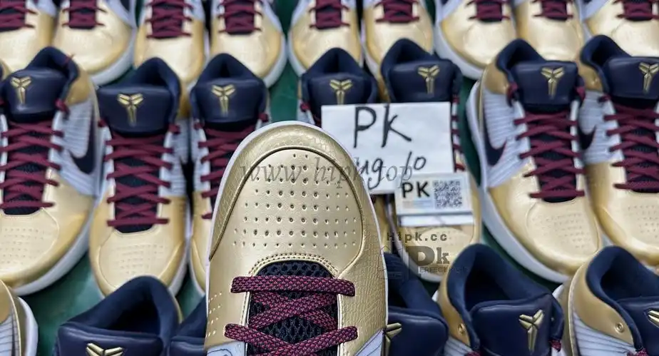 PK God Kobe 4 Protro Metallic Gold and Dark Obsidian RETAIL MATERIALS READY TO SHIP