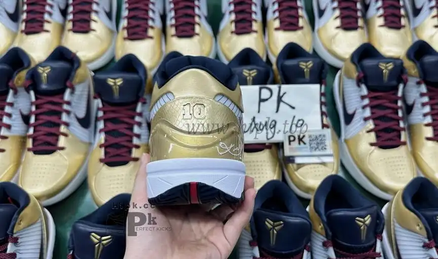 PK God Kobe 4 Protro Metallic Gold and Dark Obsidian RETAIL MATERIALS READY TO SHIP