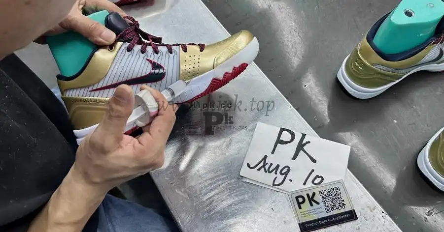 PK God Kobe 4 Protro Metallic Gold and Dark Obsidian RETAIL MATERIALS READY TO SHIP