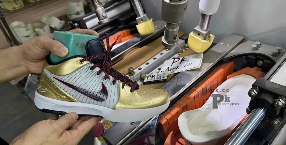 PK God Kobe 4 Protro Metallic Gold and Dark Obsidian RETAIL MATERIALS READY TO SHIP