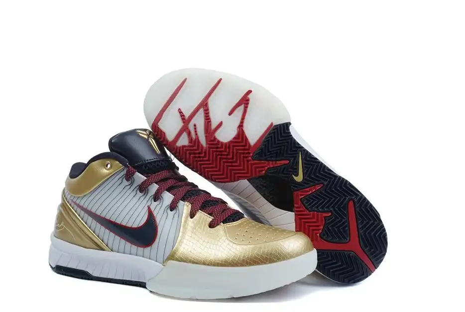 PK God Kobe 4 Protro Metallic Gold and Dark Obsidian RETAIL MATERIALS READY TO SHIP