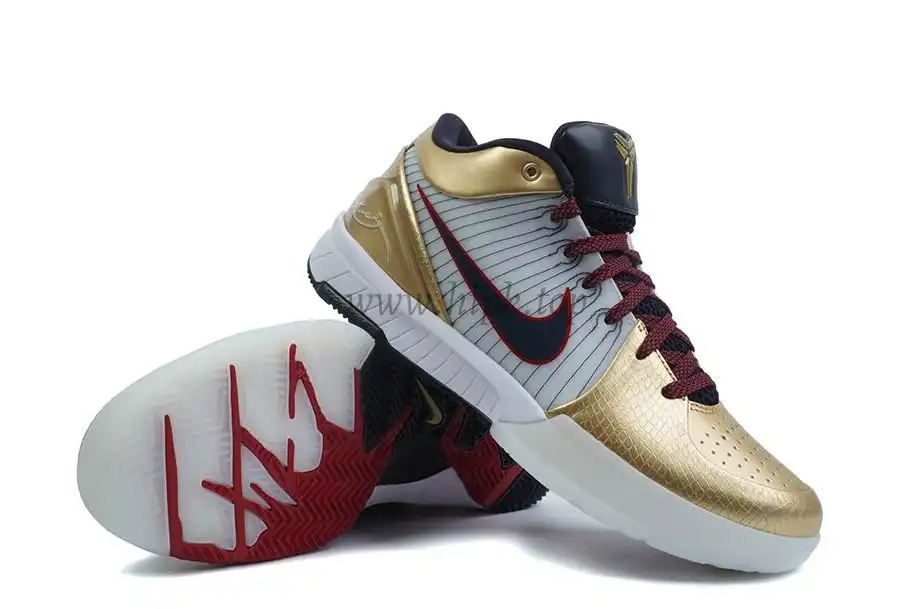 PK God Kobe 4 Protro Metallic Gold and Dark Obsidian RETAIL MATERIALS READY TO SHIP