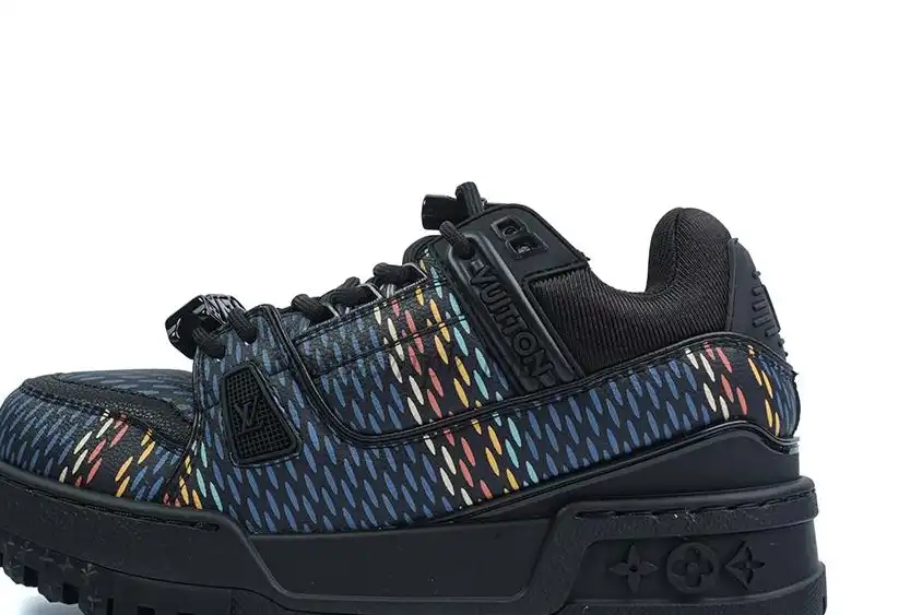 PK God Louis Vuitton Trainer Maxi Black Multi RETAIL MATERIALS READY TO SHIP