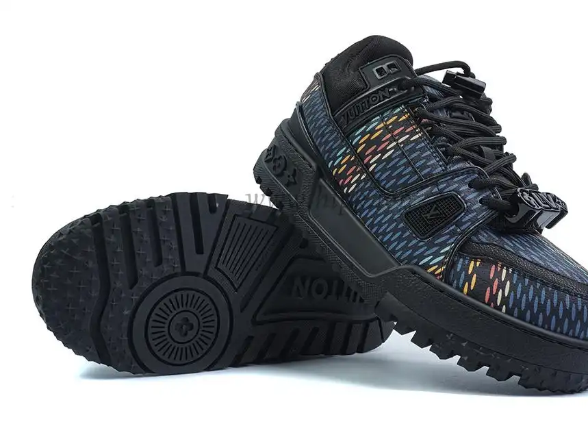 PK God Louis Vuitton Trainer Maxi Black Multi RETAIL MATERIALS READY TO SHIP