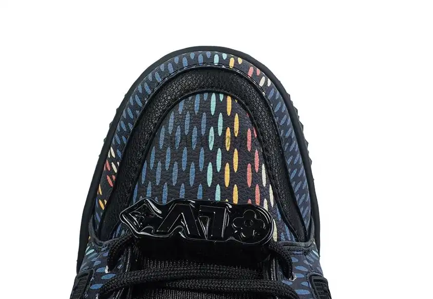 PK God Louis Vuitton Trainer Maxi Black Multi RETAIL MATERIALS READY TO SHIP