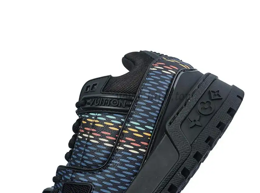 PK God Louis Vuitton Trainer Maxi Black Multi RETAIL MATERIALS READY TO SHIP