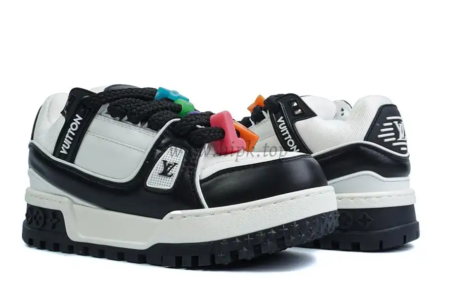 PK God Louis Vuitton Trainer Maxi White Black RETAIL MATERIALS READY TO SHIP