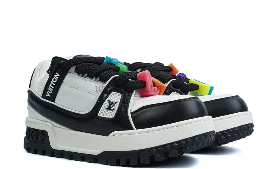 PK God Louis Vuitton Trainer Maxi White Black RETAIL MATERIALS READY TO SHIP