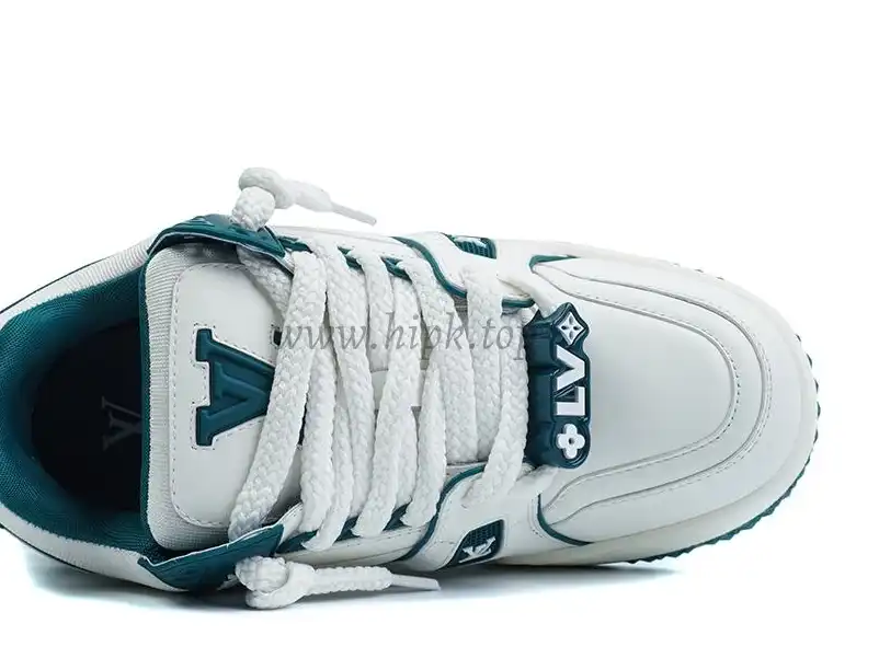 PK God Louis Vuitton Trainer Maxi Sneaker White Green RETAIL MATERIALS READY TO SHIP