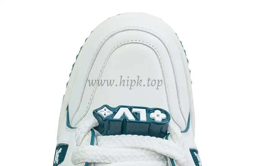 PK God Louis Vuitton Trainer Maxi Sneaker White Green RETAIL MATERIALS READY TO SHIP