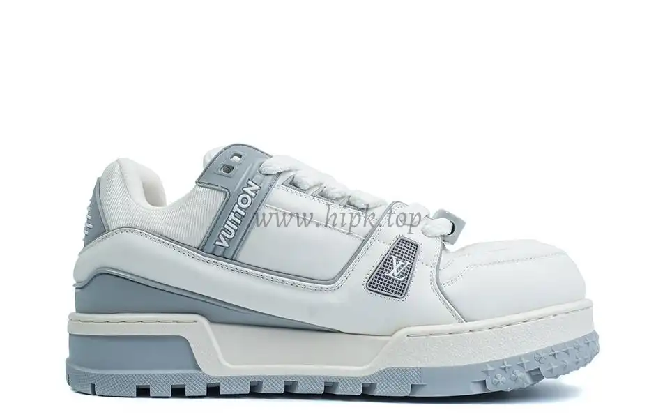 PK God Louis Vuitton Trainer Maxi White Grey RETAIL MATERIALS READY TO SHIP