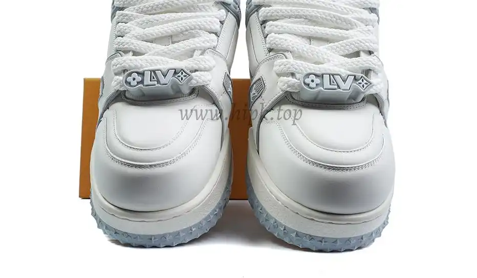 PK God Louis Vuitton Trainer Maxi White Grey RETAIL MATERIALS READY TO SHIP