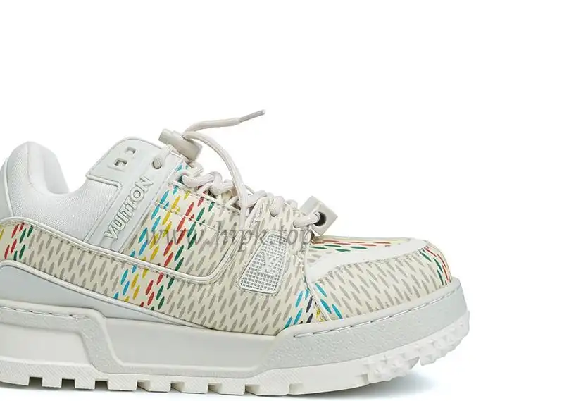 PK God Louis Vuitton Trainer Maxi White Multi RETAIL MATERIALS READY TO SHIP