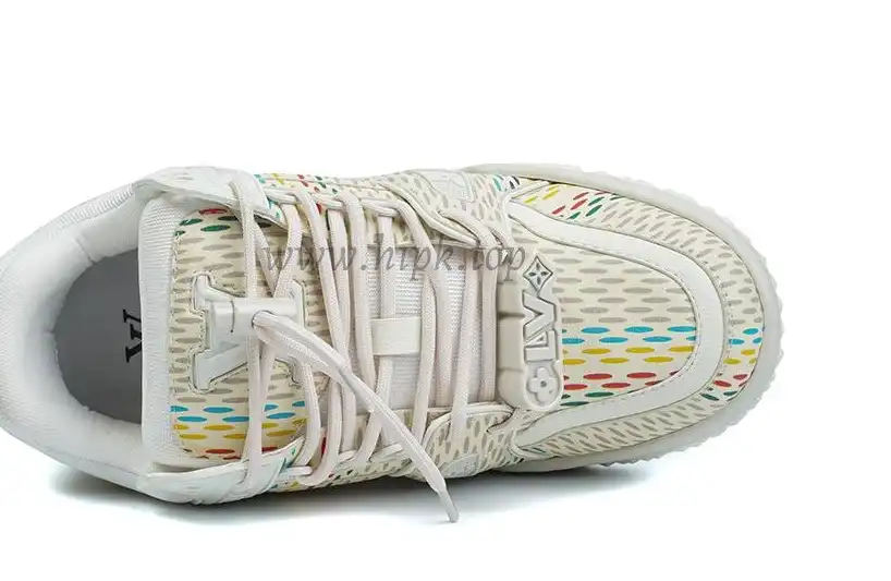 PK God Louis Vuitton Trainer Maxi White Multi RETAIL MATERIALS READY TO SHIP