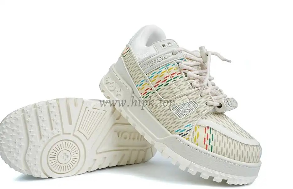 PK God Louis Vuitton Trainer Maxi White Multi RETAIL MATERIALS READY TO SHIP